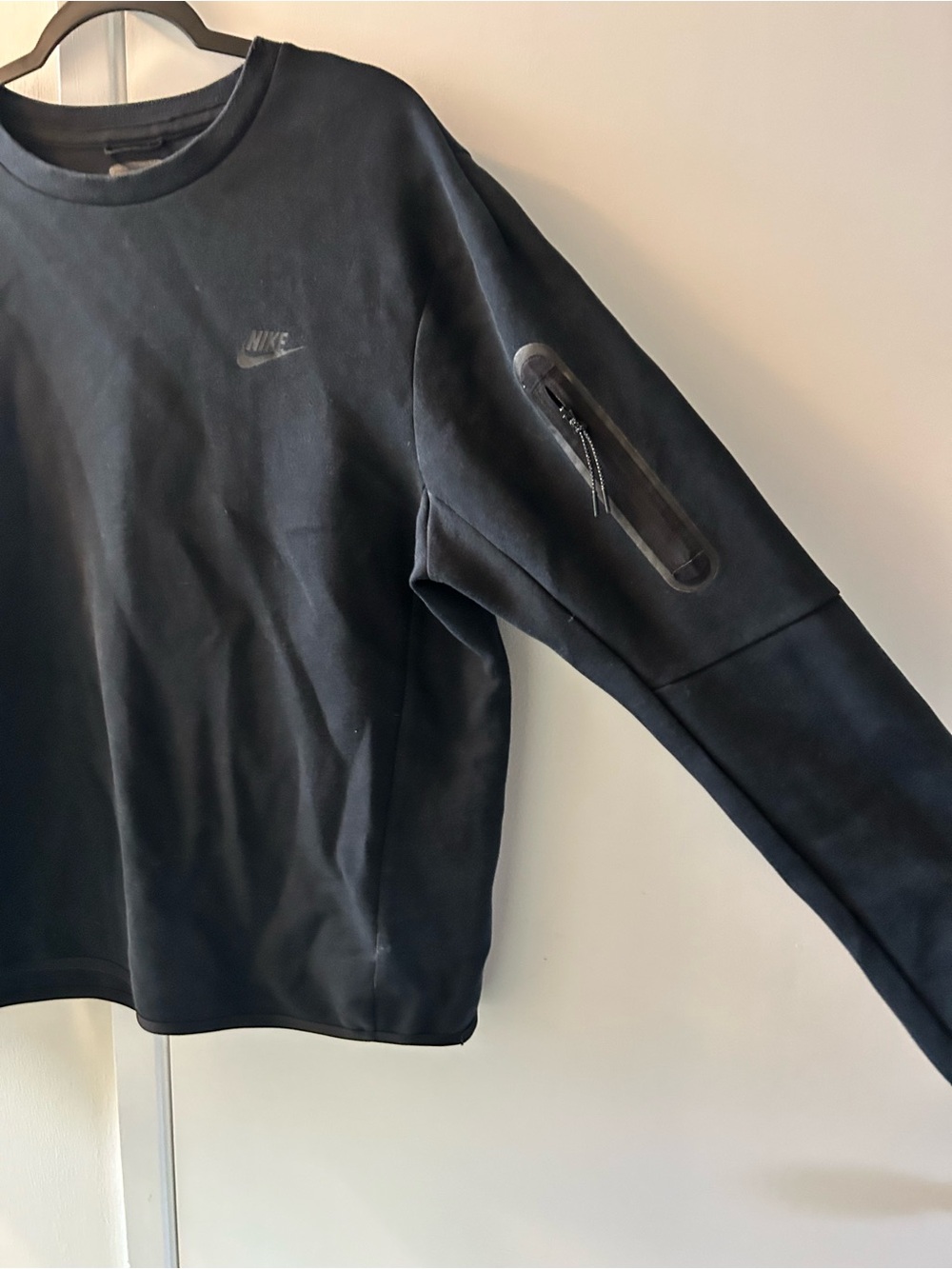 Nike black sportswear tech fleece sweatshirt size large